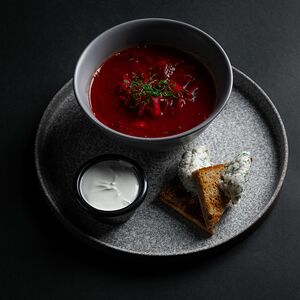 Борщ со смальцем