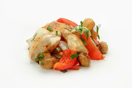 Куриная грудка с овощами