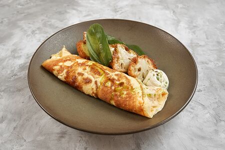 Омлет с сыром и печеной цветной капустой