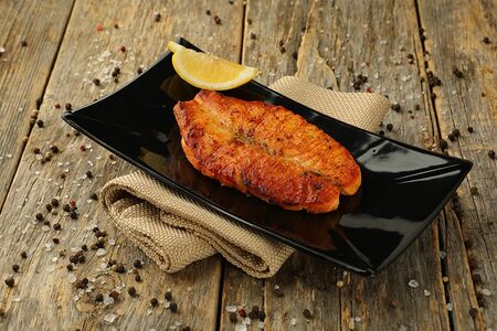 Стейк из семги на мангале