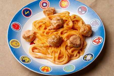 Детская паста с куриными шариками