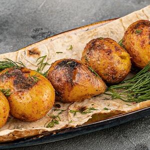 Запеченный картофель с курдюком