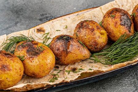 Запеченный картофель с курдюком