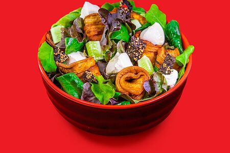 Салат с веган-унаги и крем-сыром