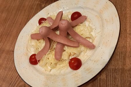 Детская паста с сосисками