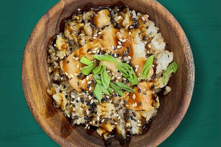 Рис терияки с лососем