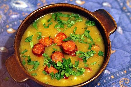 Суп гороховый с копченостями