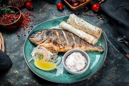 Дорадо с овощами