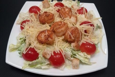 Салат Цезарь с креветкой