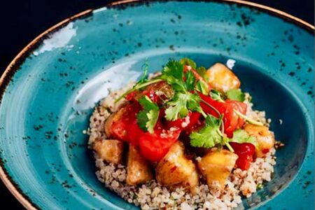 Хрустящие баклажаны с киноа 