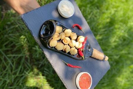 Пельмени жареные