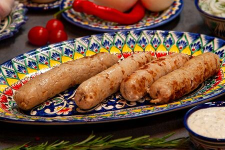Колбаски из курицы на мангале