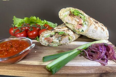 Шаурма куриная на мангале