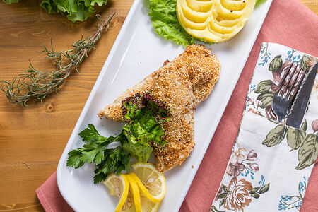 Судак в кунжуте