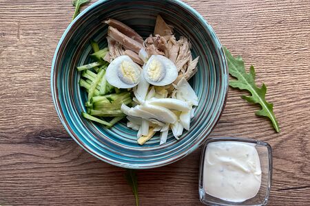 Салат Курочка Ряба со сметаной