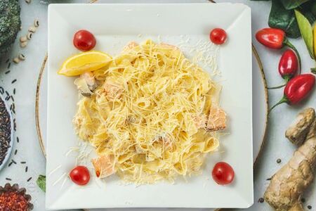 Паста с семгой