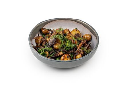 Картофель обжаренный с вешенками