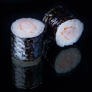 Мак с королевской креветкой