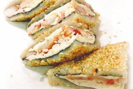 Сендвич-ролл с креветкой