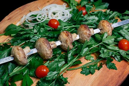 Шампиньоны на углях