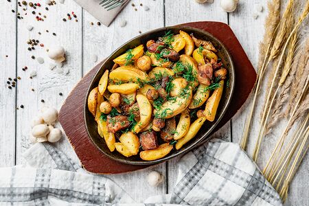 Жареха с грибами