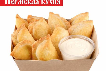 Посикунчики с курицей и чесночным соусом