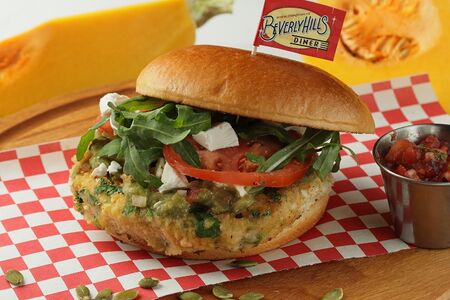 Бургер с тыквой и гуакомоле