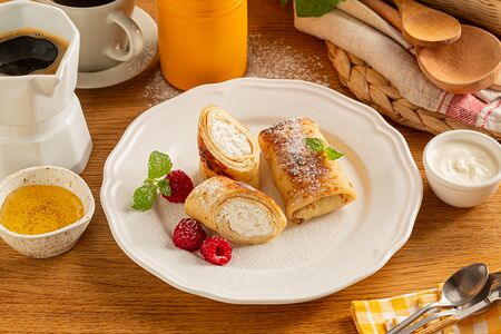 Блины с творогом