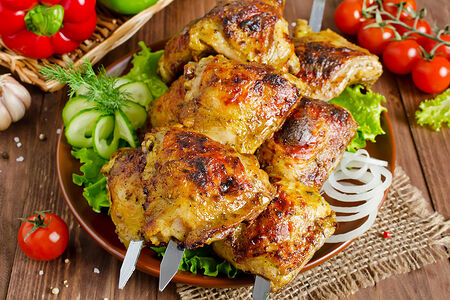 Шашлык из куриного бедра