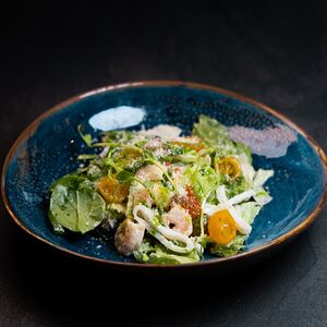 Кальмары и креветки