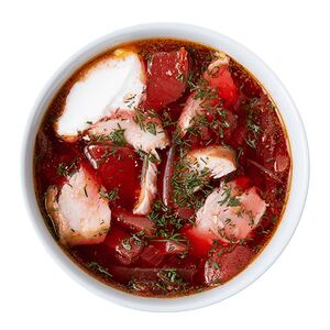 Борщ с курицей