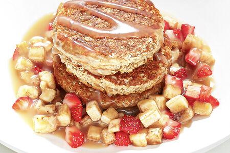 Банановые оладьи с кокосовой карамелью