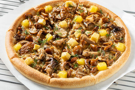 Грибное ассорти Веган 26 см тонкое тесто