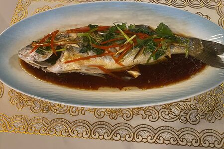 Сибас на пару