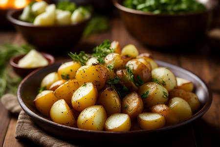 Картофель отварной с маслом и зеленью