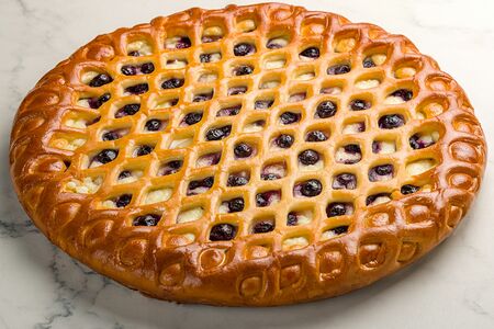 Пирог Творожник с черникой