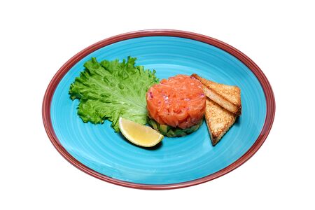 Тартар из лосося и спелого авокадо