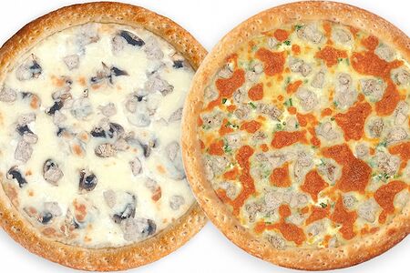 Комбо 2 пиццы Курочка с шампиньонами и Сочная курочка