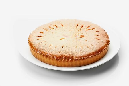 Пирог с яблоком и сливой