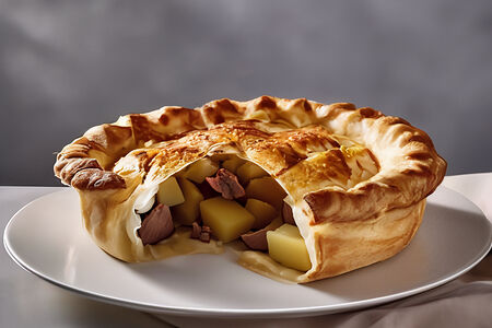 Пирог со свининой и картофелем