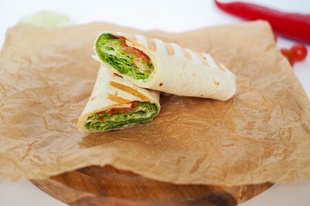 Сэндвич-ролл с креветками