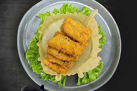 Палтус в сухарной панировке