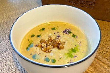 Крем из белых грибов с нутом