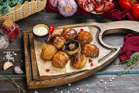 Грибы на мангале