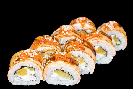 Ролл Опаленный лосось с апельсином