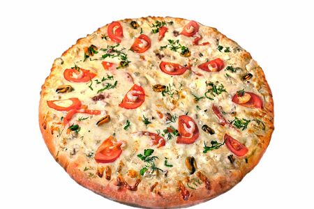 Пицца с креветками