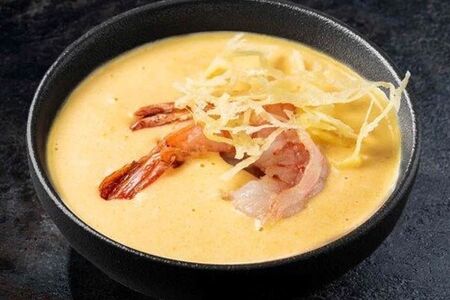Сырный суп с креветкой