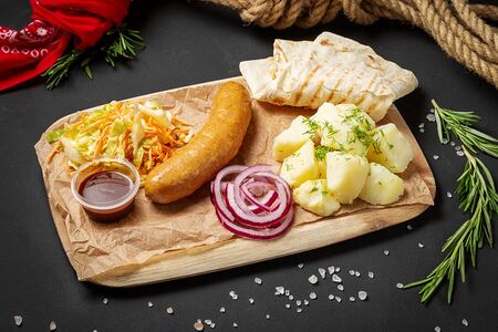 Обед Куриная колбаска BBQ