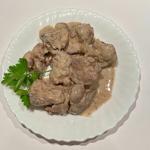 Печень куриная в сметане