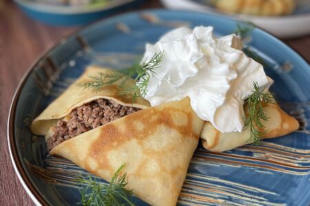 Блинчики с мясом 